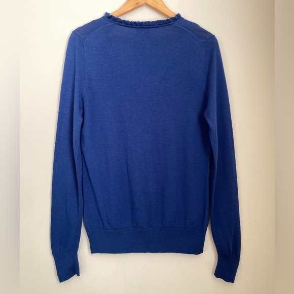 Vintage L.L. Bean Women’s 100% Merino Wool Cardigan Sweater, Navy Blue, Size M - Picture 2 of 7